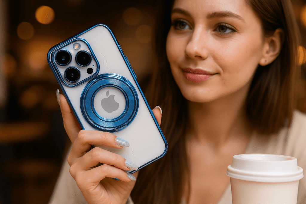 iPhone Clear MagSafe Case with Car Stand