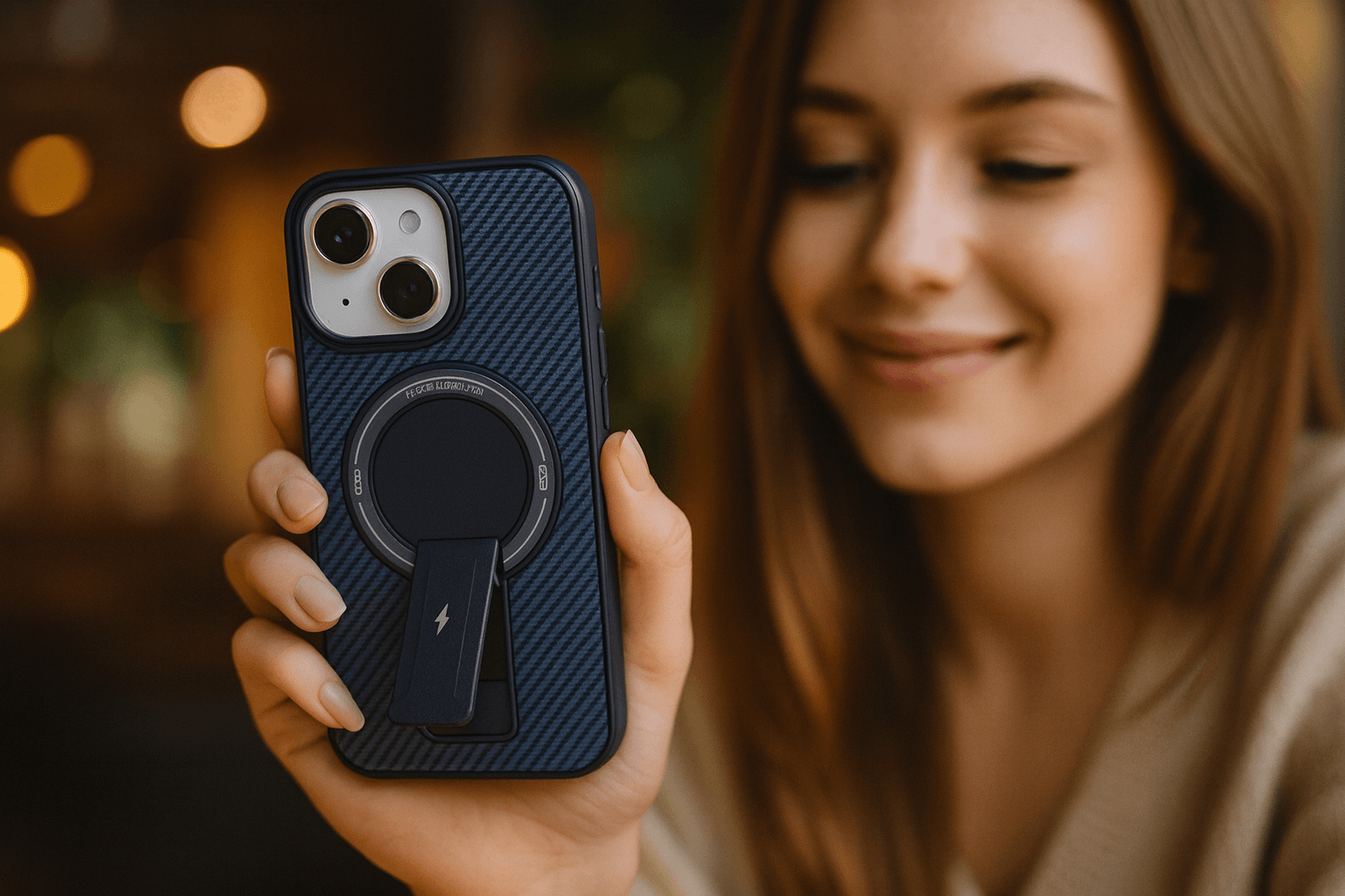 iPhone Magnetic Matte Case with Invisible Stand